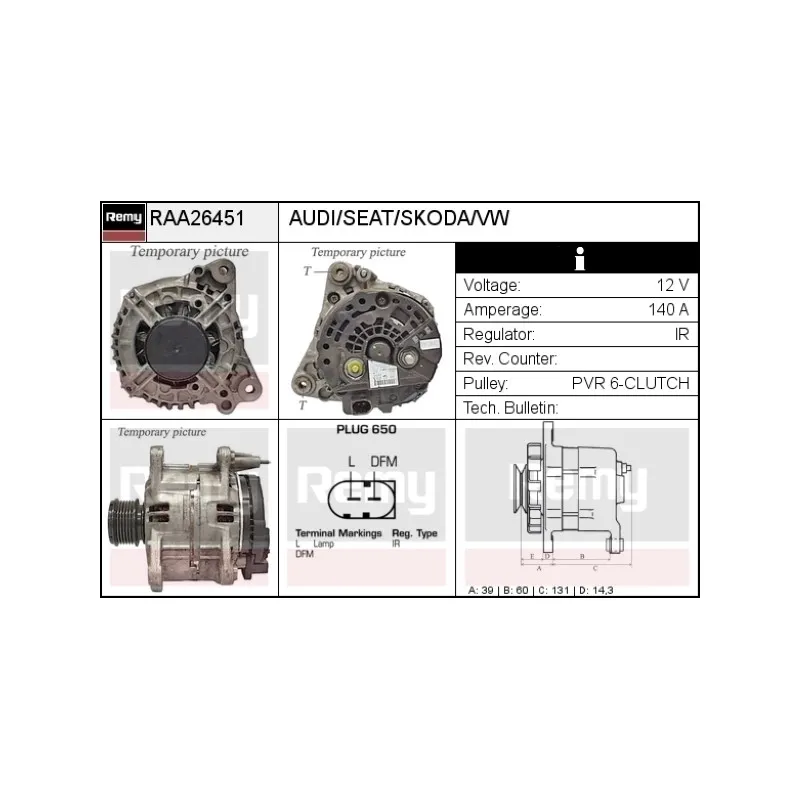 Alternateur REMY RAA26451
