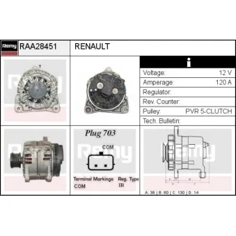 Alternateur REMY RAA28451