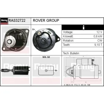 Démarreur REMY RAS32722