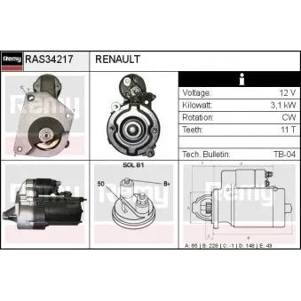 Démarreur REMY RAS34217