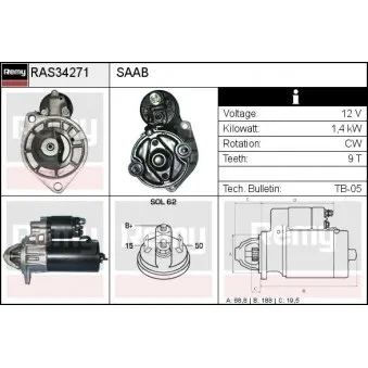 Démarreur REMY RAS34271