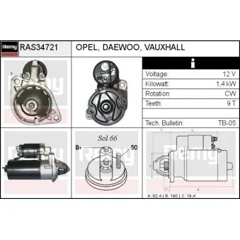 Démarreur REMY RAS34721