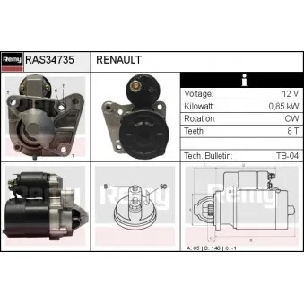 Démarreur REMY RAS34735