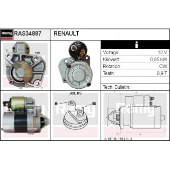Démarreur REMY RAS34887