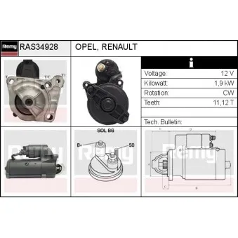 Démarreur REMY RAS34928