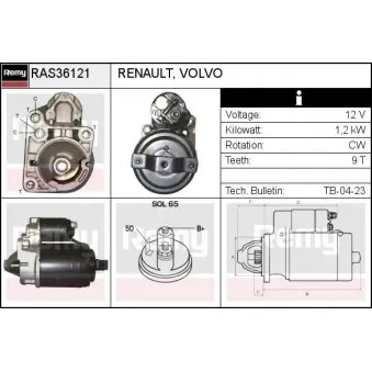 Démarreur REMY RAS36121