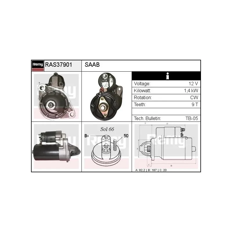 Démarreur REMY RAS37901