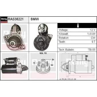Démarreur REMY RAS38221