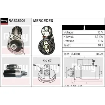 Démarreur REMY RAS38901