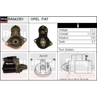Démarreur REMY RAS42351