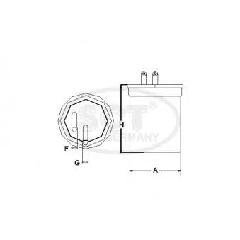 Filtre à carburant SCT GERMANY ST 6130