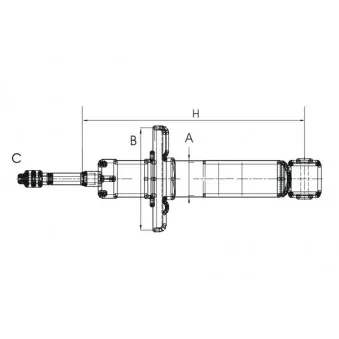 Jeu de 2 amortisseurs arrière SCT GERMANY Z 1029