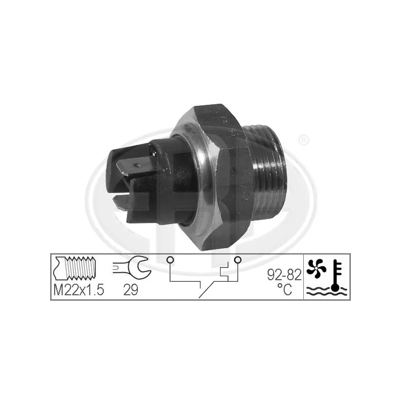 Interrupteur de température, ventilateur de radiateur ERA 330169