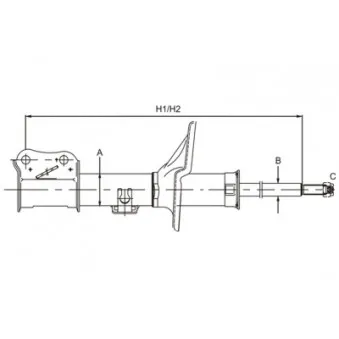 Amortisseur avant gauche SCT GERMANY Z 3112L