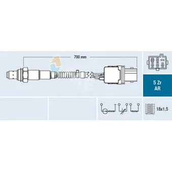 Sonde lambda FAE 75151