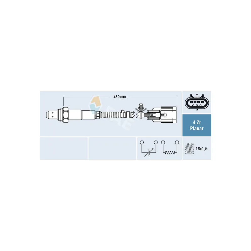 Sonde lambda FAE 77662