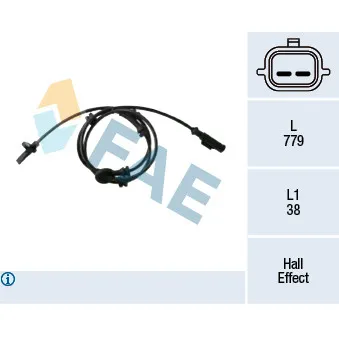Capteur, vitesse de roue FAE