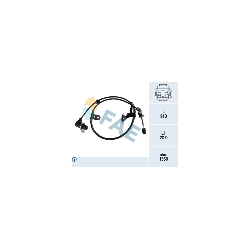 Capteur, vitesse de roue FAE 78472