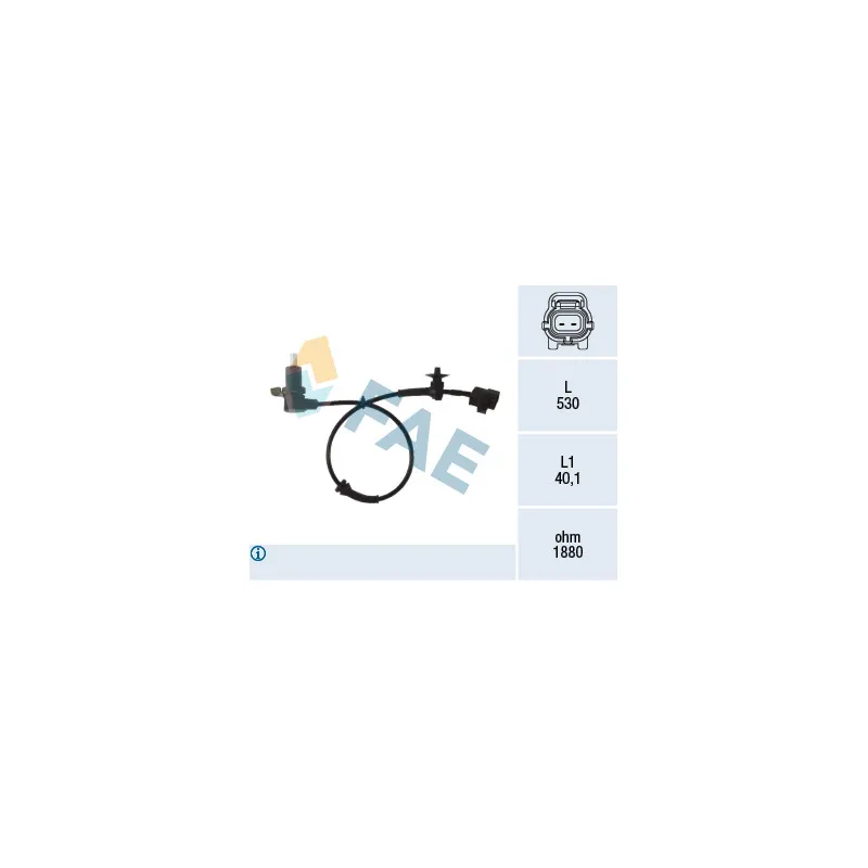Capteur, vitesse de roue FAE 78480