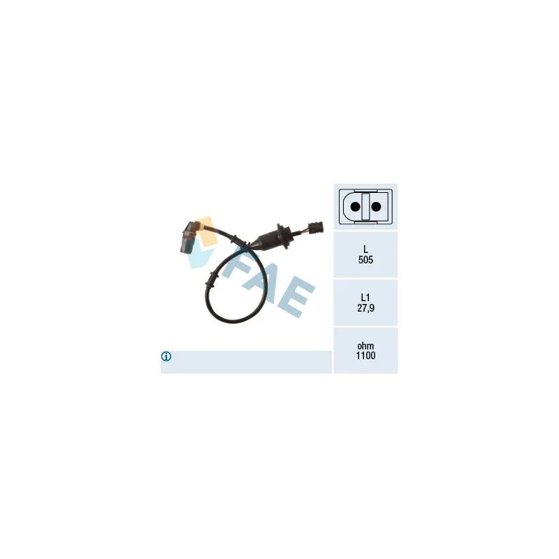 Capteur, vitesse de roue FAE 78498
