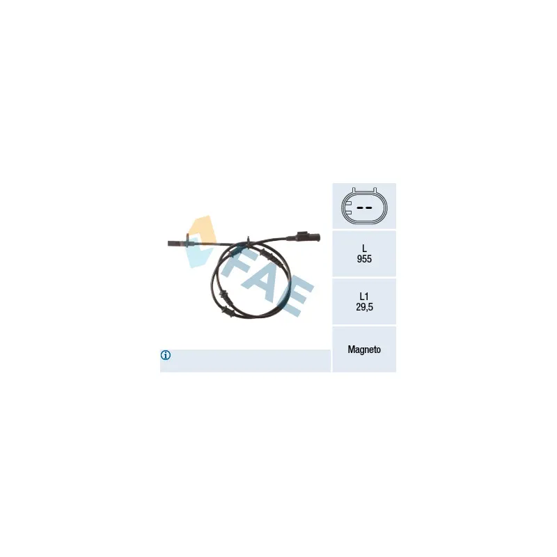 Capteur, vitesse de roue FAE 78501