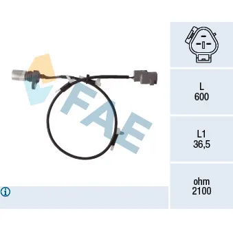 Capteur d'angle, vilebrequin FAE 79456