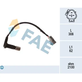 Capteur d'angle, vilebrequin FAE 79533