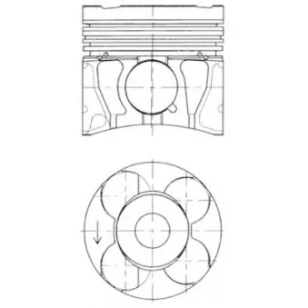 Piston KOLBENSCHMIDT 41655620