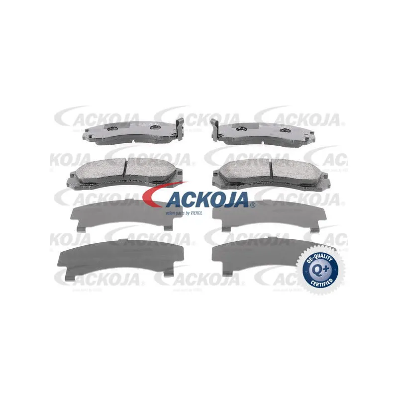 Jeu de 4 plaquettes de frein avant ACKOJA A37-0023