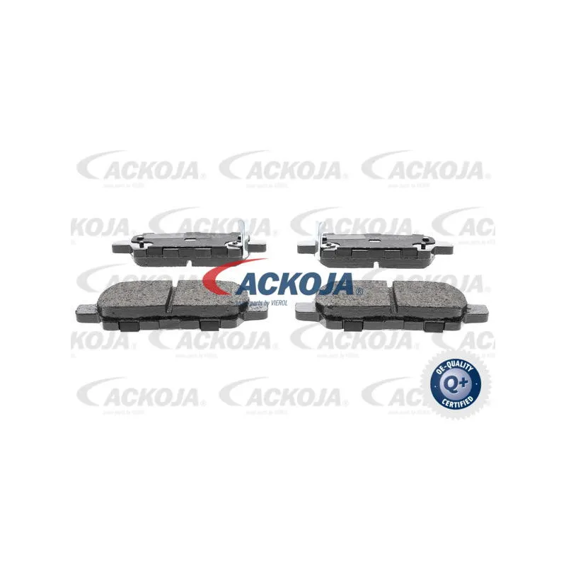 Jeu de 4 plaquettes de frein arrière ACKOJA A38-0035