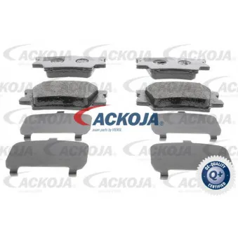 Jeu de 4 plaquettes de frein arrière ACKOJA A70-0028