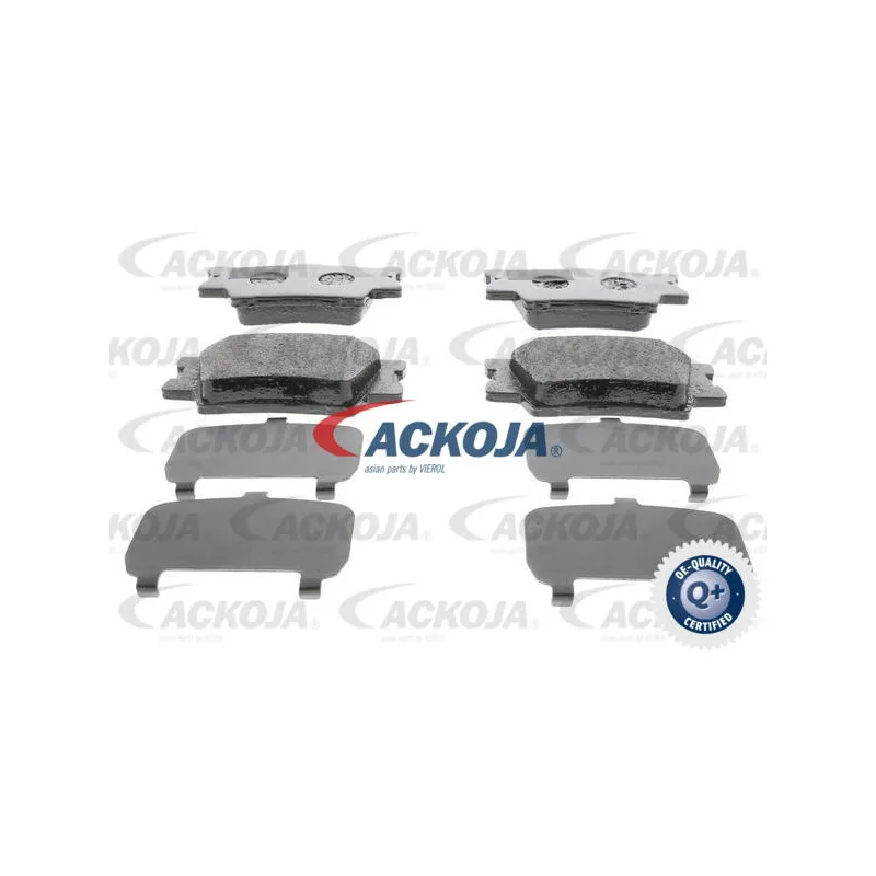 Jeu de 4 plaquettes de frein arrière ACKOJA A70-0028