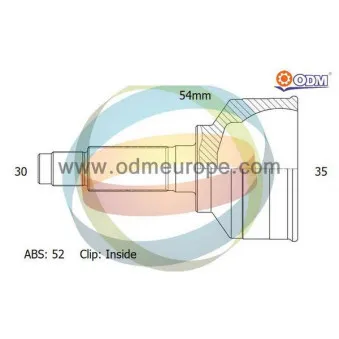 Embout de cardan avant (kit de réparation) ODM-MULTIPARTS
