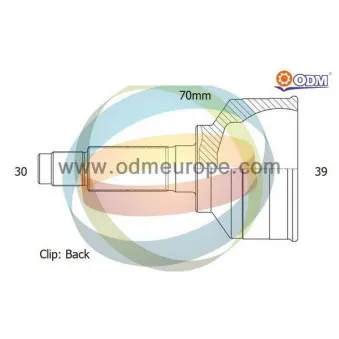 Embout de cardan avant (kit de réparation) ODM-MULTIPARTS 12-141463