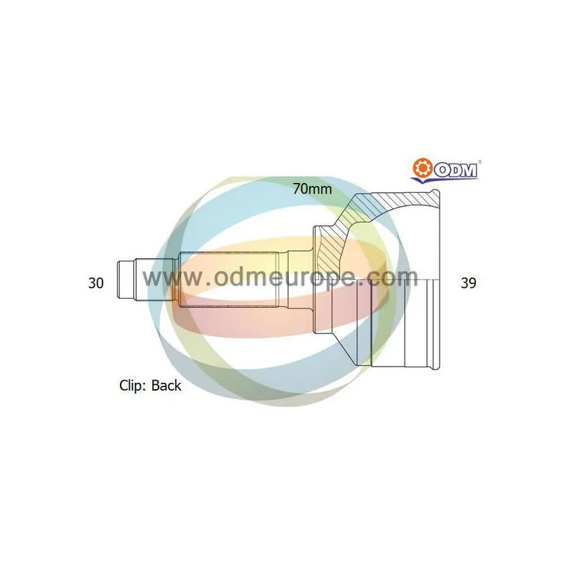 Embout de cardan avant (kit de réparation) ODM-MULTIPARTS 12-141463