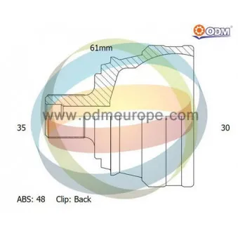 Embout de cardan avant (kit de réparation) ODM-MULTIPARTS 12-141464