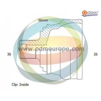Embout de cardan avant (kit de réparation) ODM-MULTIPARTS 12-151987