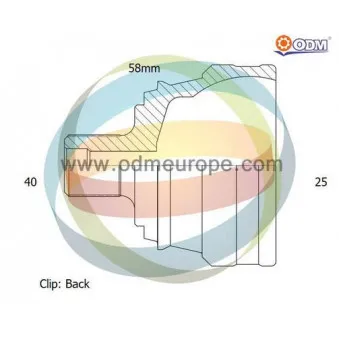 Embout de cardan avant (kit de réparation) ODM-MULTIPARTS 12-151988