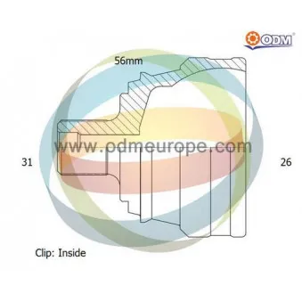 Embout de cardan avant (kit de réparation) ODM-MULTIPARTS 12-341964