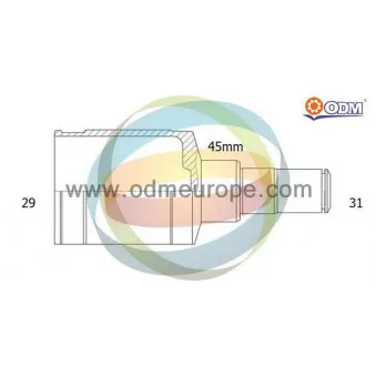 Embout de cardan avant (kit de réparation) ODM-MULTIPARTS 14-166001