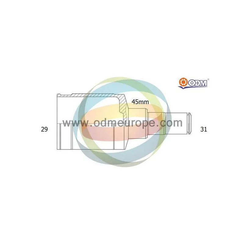 Embout de cardan avant (kit de réparation) ODM-MULTIPARTS 14-166001