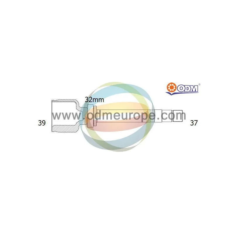 Embout de cardan avant (kit de réparation) ODM-MULTIPARTS 14-166004