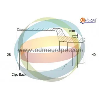 Embout de cardan avant (kit de réparation) ODM-MULTIPARTS 14-216114
