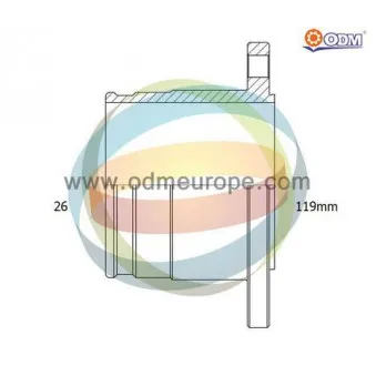 Embout de cardan avant (kit de réparation) ODM-MULTIPARTS 14-216116