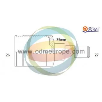 Embout de cardan avant (kit de réparation) ODM-MULTIPARTS 14-356050