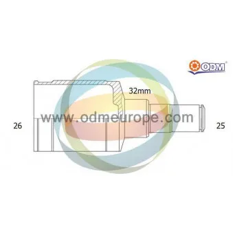 Embout de cardan avant (kit de réparation) ODM-MULTIPARTS 14-356052