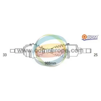 Arbre de transmission ODM-MULTIPARTS 18-002600