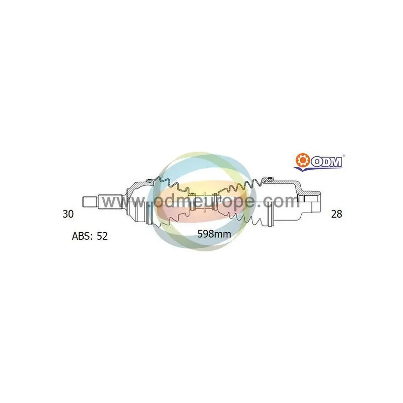 Arbre de transmission ODM-MULTIPARTS 18-086051