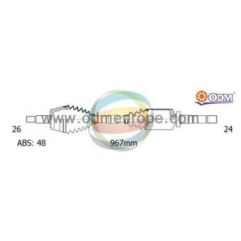 Arbre de transmission ODM-MULTIPARTS 18-092651