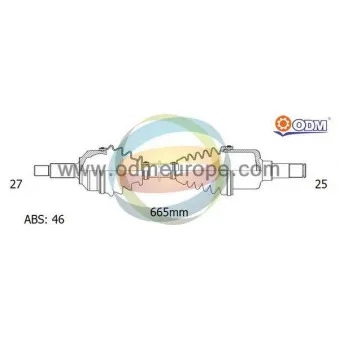 Arbre de transmission ODM-MULTIPARTS 18-121301